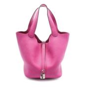 Pre-owned Leather totes Hermès Vintage , Pink , Dames