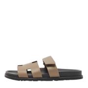 Pre-owned Leather sandals Hermès Vintage , Brown , Heren