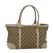 Pre-owned Canvas gucci-bags Gucci Vintage , Beige , Dames