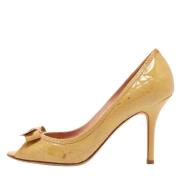 Pre-owned Leather heels Dior Vintage , Yellow , Dames