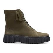 Groene Dames Enkellaars Clarks , Green , Dames