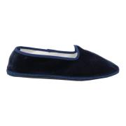 Effen blauwe fluwelen schoenen voor unisex Gallo , Blue , Dames