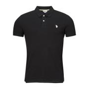 Zwarte King Polo Shirt U.s. Polo Assn. , Black , Heren