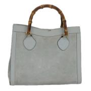 Pre-owned Suede gucci-bags Gucci Vintage , Gray , Dames