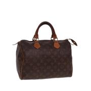 Pre-owned Canvas handbags Louis Vuitton Vintage , Brown , Dames