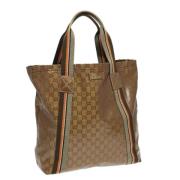 Pre-owned Canvas totes Gucci Vintage , Yellow , Dames