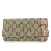 Pre-owned Canvas wallets Gucci Vintage , Beige , Dames