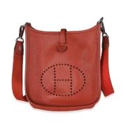 Pre-owned Leather crossbody-bags Hermès Vintage , Red , Dames