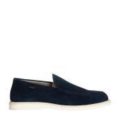 Blauwe Suède Loafer Schoenen Hogan , Blue , Heren