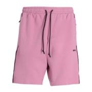 Rozenprint Katoenen Shorts Hugo Boss , Pink , Heren