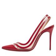 Pre-owned Leather heels Christian Louboutin Pre-owned , Red , Dames