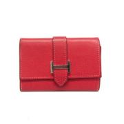 Pre-owned Leather wallets Hermès Vintage , Red , Dames