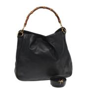 Pre-owned Leather handbags Gucci Vintage , Black , Dames