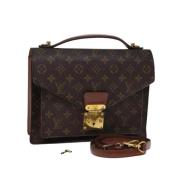 Pre-owned Canvas handbags Louis Vuitton Vintage , Brown , Dames