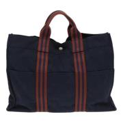 Pre-owned Canvas totes Hermès Vintage , Blue , Dames