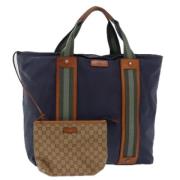 Pre-owned Nylon gucci-bags Gucci Vintage , Blue , Dames