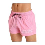 Roze Logo Badpak - Mooneye Hugo Boss , Pink , Heren