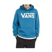 Blauwe hoodie met bedrukt logo Vans , Blue , Heren