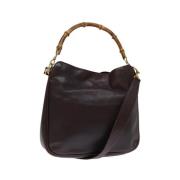 Pre-owned Leather gucci-bags Gucci Vintage , Brown , Dames