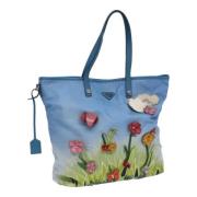 Pre-owned Nylon totes Prada Vintage , Blue , Dames