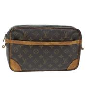 Pre-owned Canvas clutches Louis Vuitton Vintage , Brown , Dames