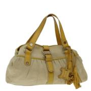 Pre-owned Canvas celine-bags Celine Vintage , Yellow , Dames