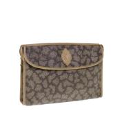 Pre-owned Leather clutches Yves Saint Laurent Vintage , Gray , Dames