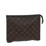 Pre-owned Canvas pouches Louis Vuitton Vintage , Brown , Dames