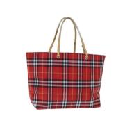 Pre-owned Nylon shoulder-bags Burberry Vintage , Red , Dames