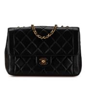 Pre-owned Leather shoulder-bags Chanel Vintage , Black , Dames