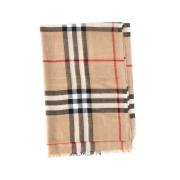 Pre-owned Wool scarves Burberry Vintage , Beige , Dames