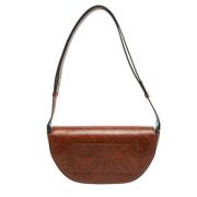 Pre-owned Leather shoulder-bags Burberry Vintage , Brown , Dames