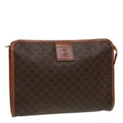 Pre-owned Leather clutches Celine Vintage , Brown , Dames