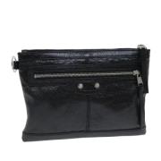 Pre-owned Leather clutches Balenciaga Vintage , Black , Dames