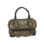 Pre-owned Canvas handbags Gucci Vintage , Beige , Dames