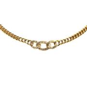 Pre-owned Metal necklaces Dior Vintage , Yellow , Dames