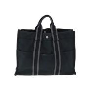 Pre-owned Canvas handbags Hermès Vintage , Black , Dames