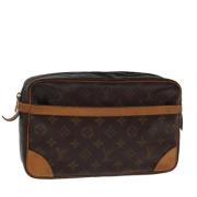 Pre-owned Canvas clutches Louis Vuitton Vintage , Brown , Dames