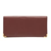 Pre-owned Leather wallets Cartier Vintage , Brown , Dames