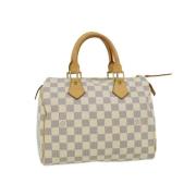 Pre-owned Canvas handbags Louis Vuitton Vintage , Beige , Dames