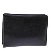 Pre-owned Leather clutches Burberry Vintage , Black , Dames