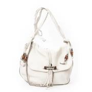 Pre-owned Leather handbags Gucci Vintage , White , Dames