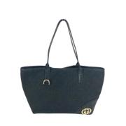 Pre-owned Canvas totes Gucci Vintage , Black , Dames