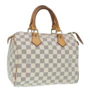 Pre-owned Canvas handbags Louis Vuitton Vintage , White , Dames