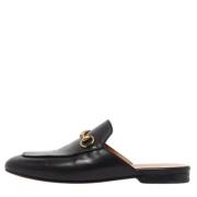 Pre-owned Leather flats Gucci Vintage , Black , Dames