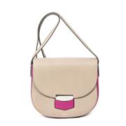 Pre-owned Leather shoulder-bags Celine Vintage , Beige , Dames