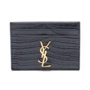 Pre-owned Leather wallets Yves Saint Laurent Vintage , Black , Unisex