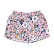 Retro Bloemenprint Hoge Taille Shorts Vans , Multicolor , Dames