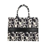 Elegante Zwarte Shopper Tas met Logo Gaëlle Paris , Black , Dames