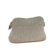 Pre-owned Canvas pouches Hermès Vintage , Gray , Dames